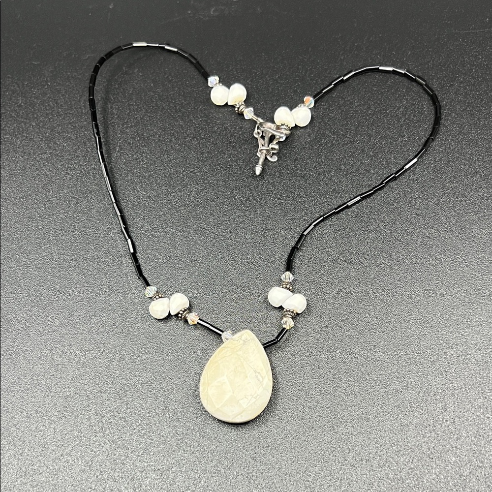 Vintage Southwestern Sterling Silver 16" Teardrop Choker Necklace
